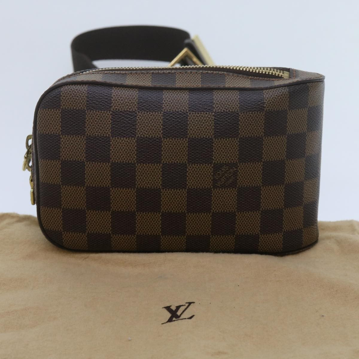 Louis Vuitton Geronimos Waist Bag Damier, BROWN, CANVAS, Travel bag