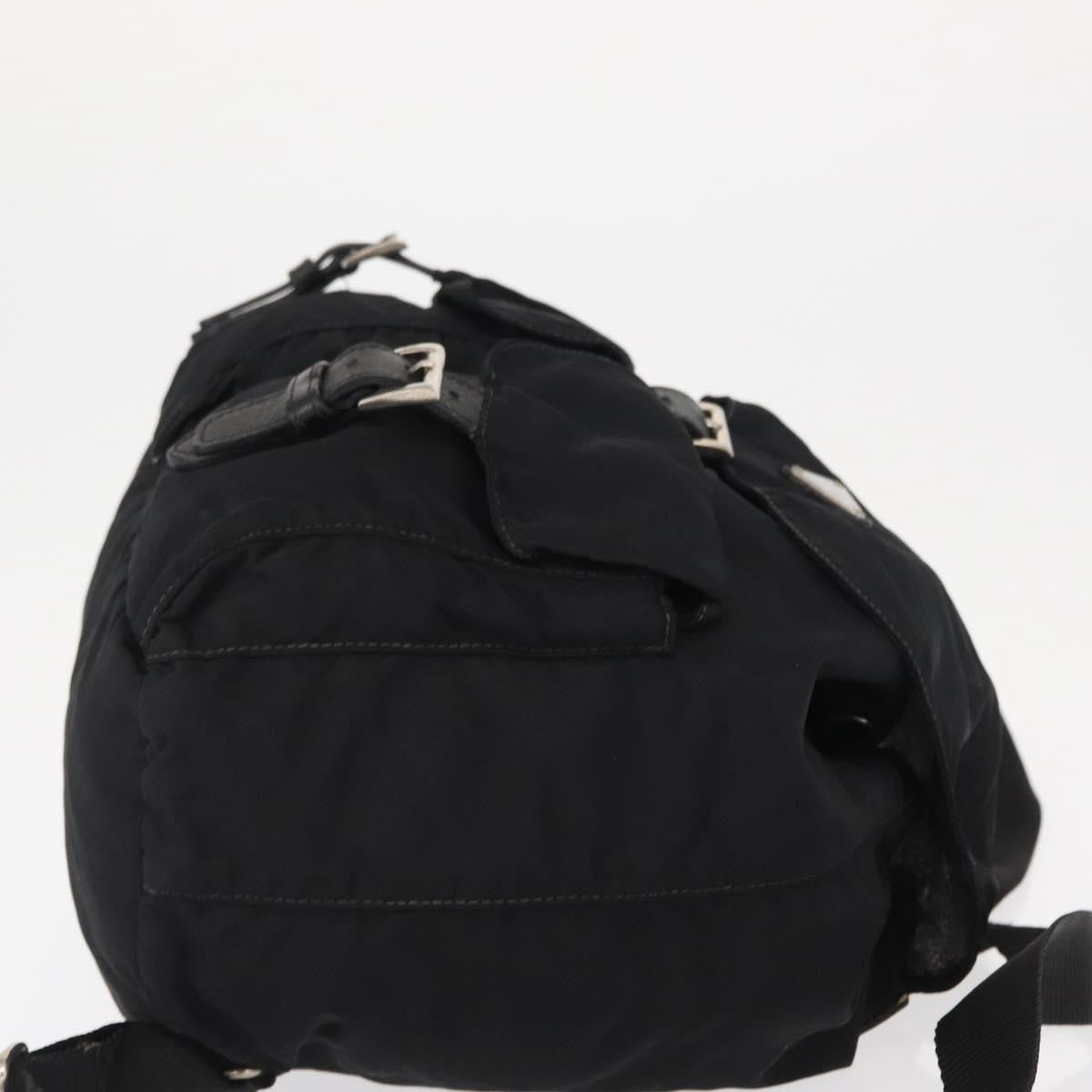 Prada Double Front Pocket Backpack Tessuto, BLACK, NYLON, Backpack