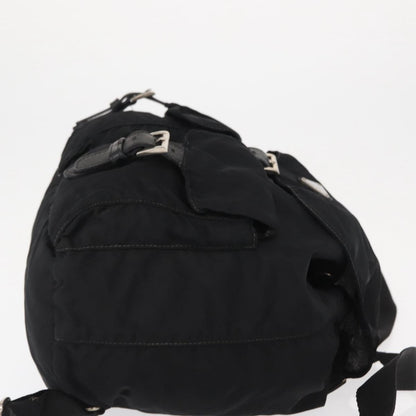 Prada Double Front Pocket Backpack Tessuto, BLACK, NYLON, Backpack