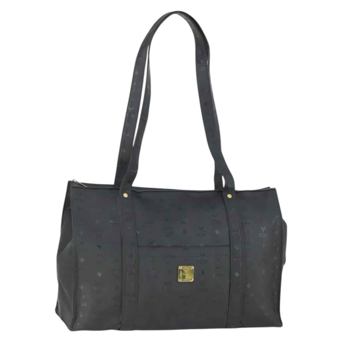 MCM Vintage Visetos Tote bag Canvas, BLACK, CANVAS, Tote bag