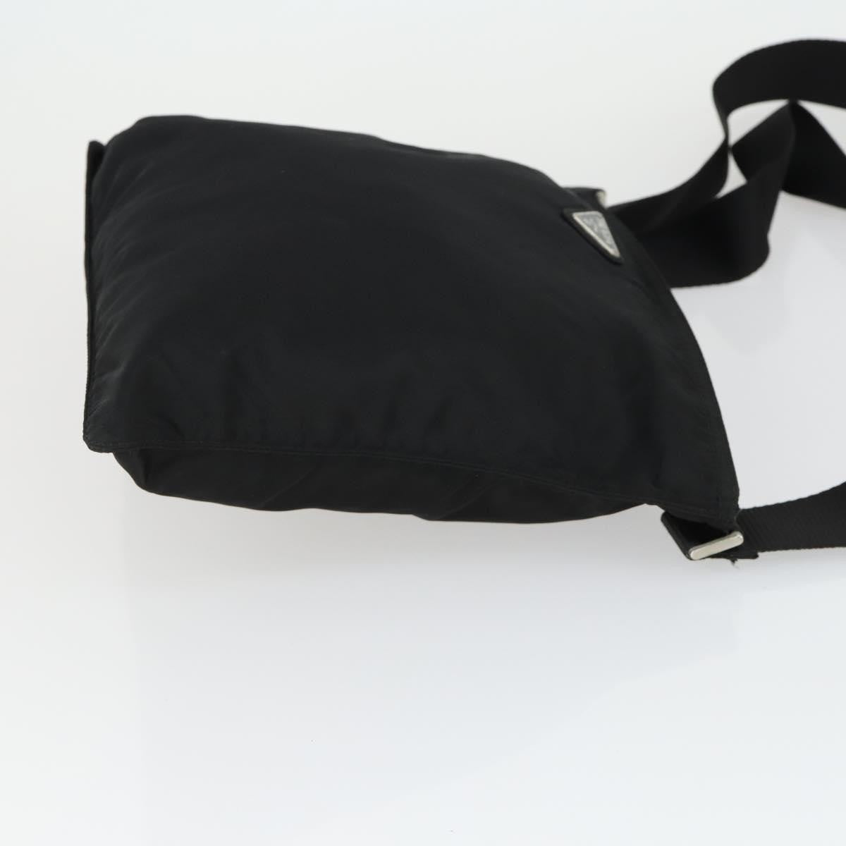 Prada Zip Top Messenger Bag Tessuto, BLACK, NYLON, Shoulder bag