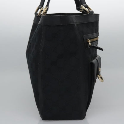 Gucci Abbey Pocket Tote GG Canvas, BLACK, CANVAS, Tote bag
