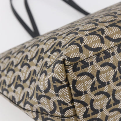 Salvatore Ferragamo Gancini Travel Tote Gancini Jacquard, NAVY, CANVAS, Tote bag