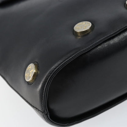 Salvatore Ferragamo Vintage Handbag Leather, BLACK, LEATHER, Handbag