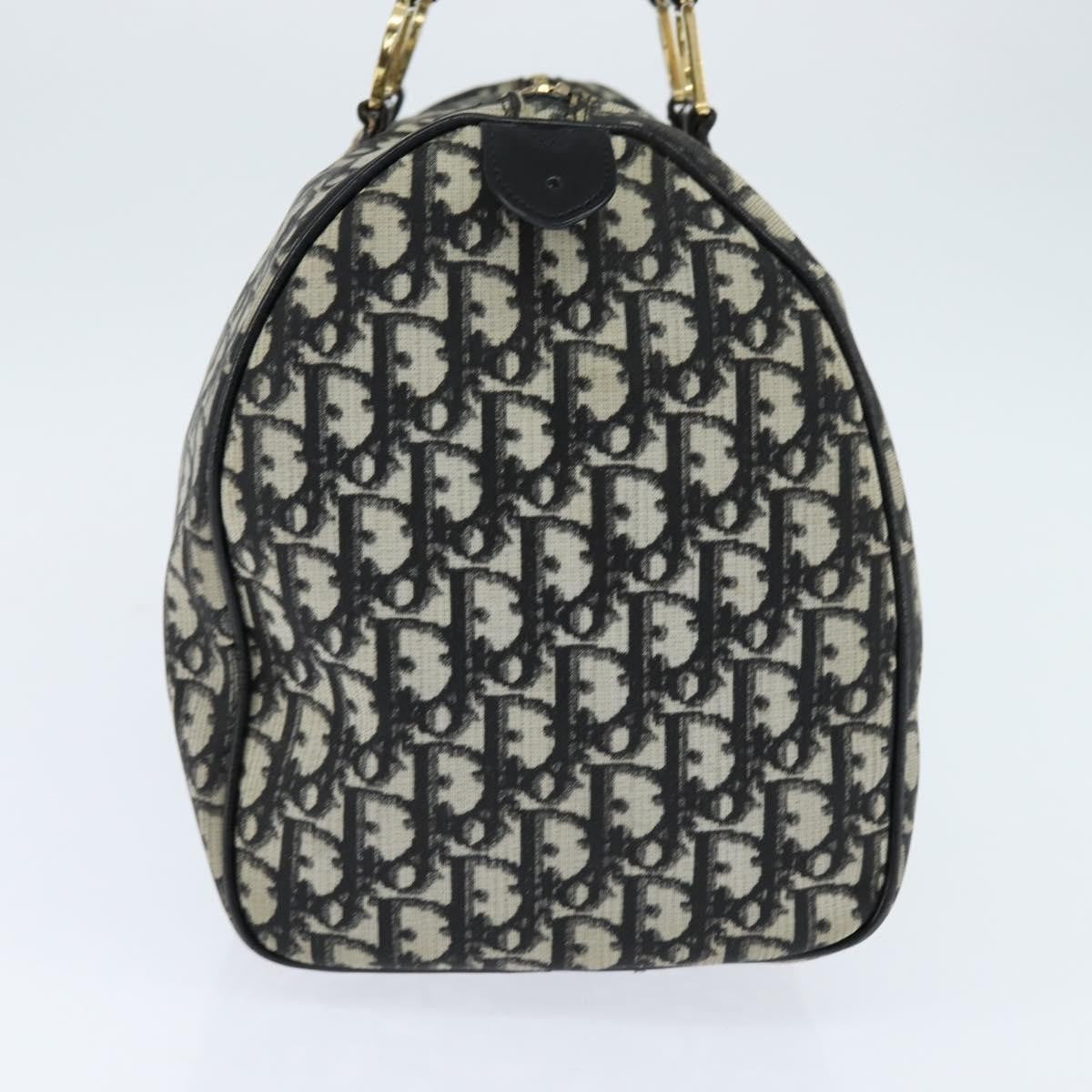 Christian Dior Vintage Trotter Boston Bag Diorissimo Canvas, BLACK, CANVAS, Handbag