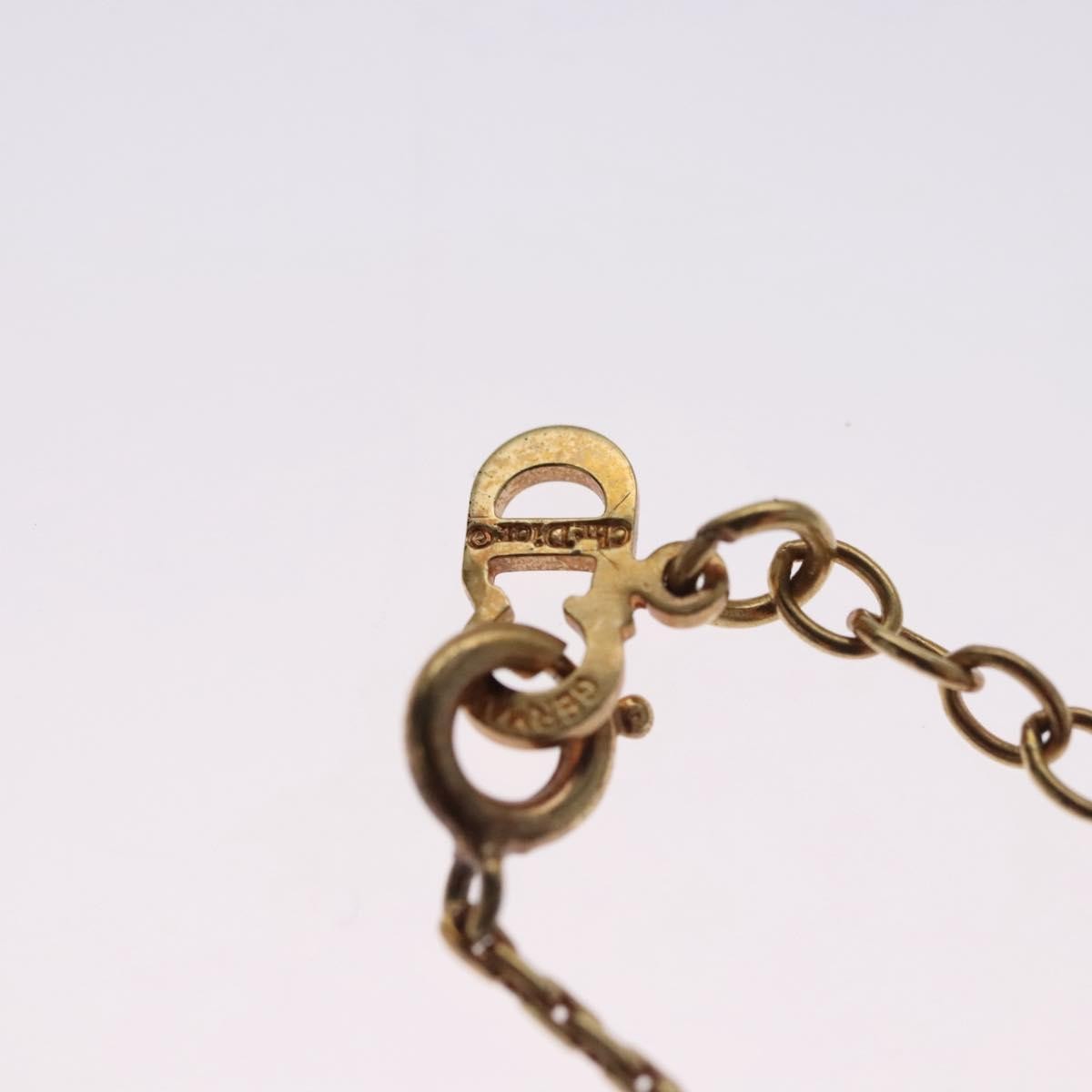 Christian Dior CD Pendant Necklace Metal, GOLD, METAL, Necklace