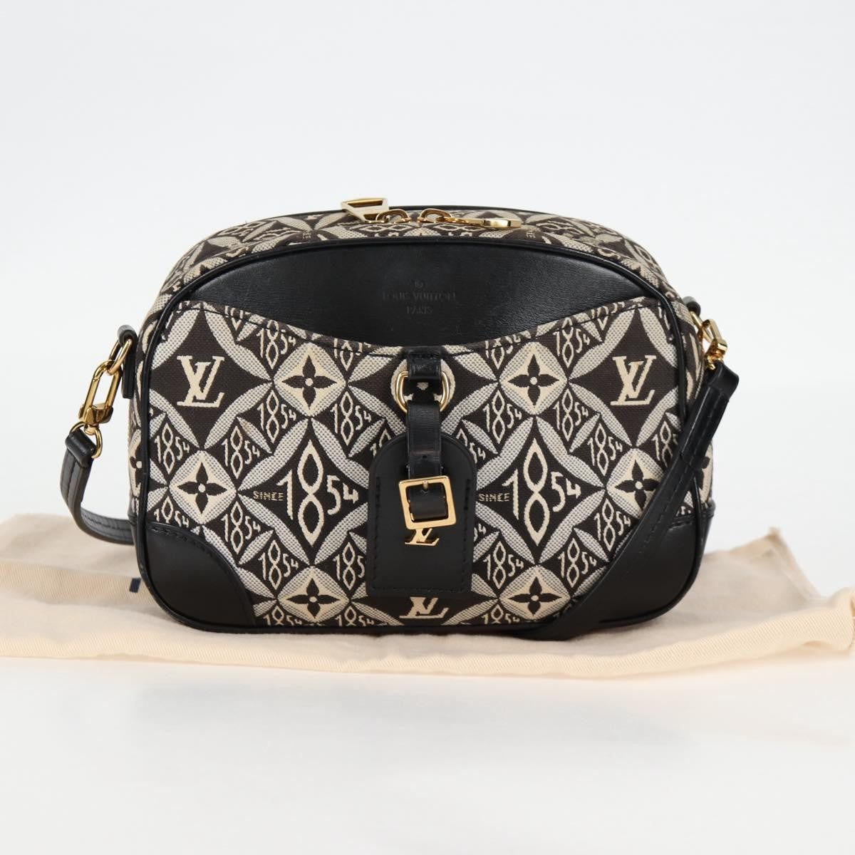 Louis Vuitton Deauville Handbag Limited Edition Since 1854 Monogram Jacquard, BLACK, CANVAS, Shoulder bag