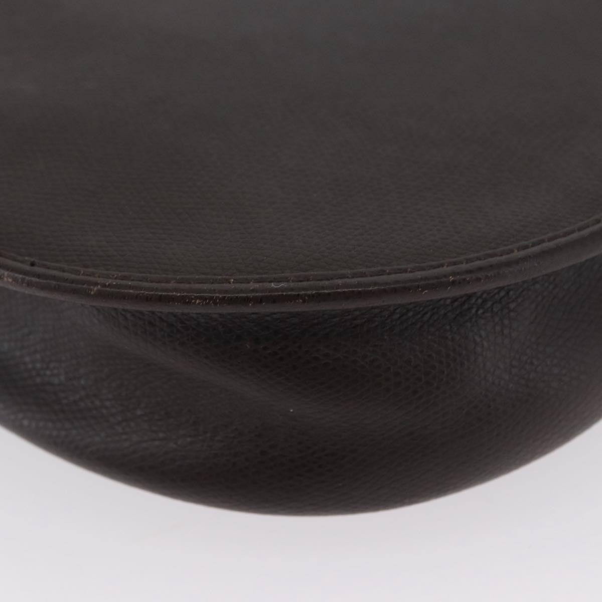 Christian Dior Vintage CD Logo Shoulder Bag Leather, BROWN, LEATHER, Shoulder bag