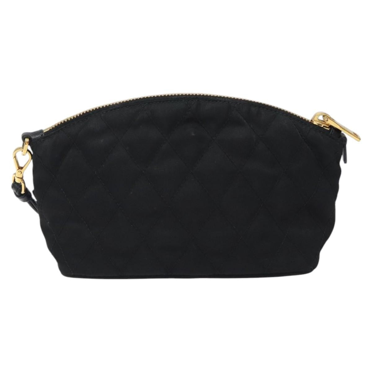 Prada Vintage Pouch Tessuto, Gold, Nylon, Clutch