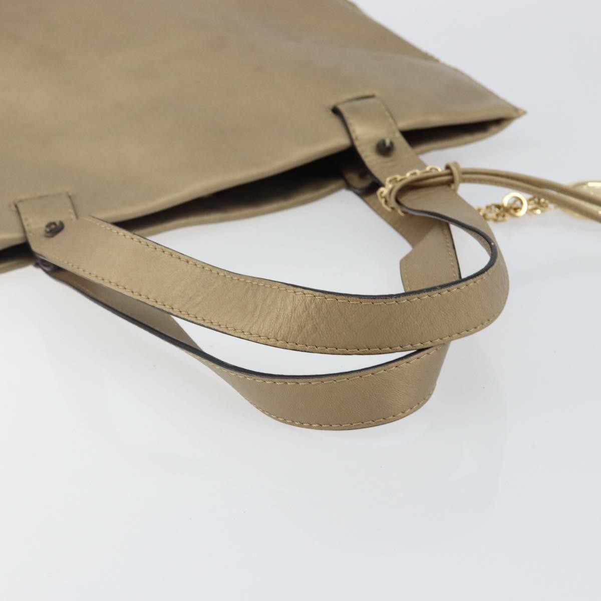 Loewe Anagram Tote Leather, GOLD, LEATHER, Tote bag