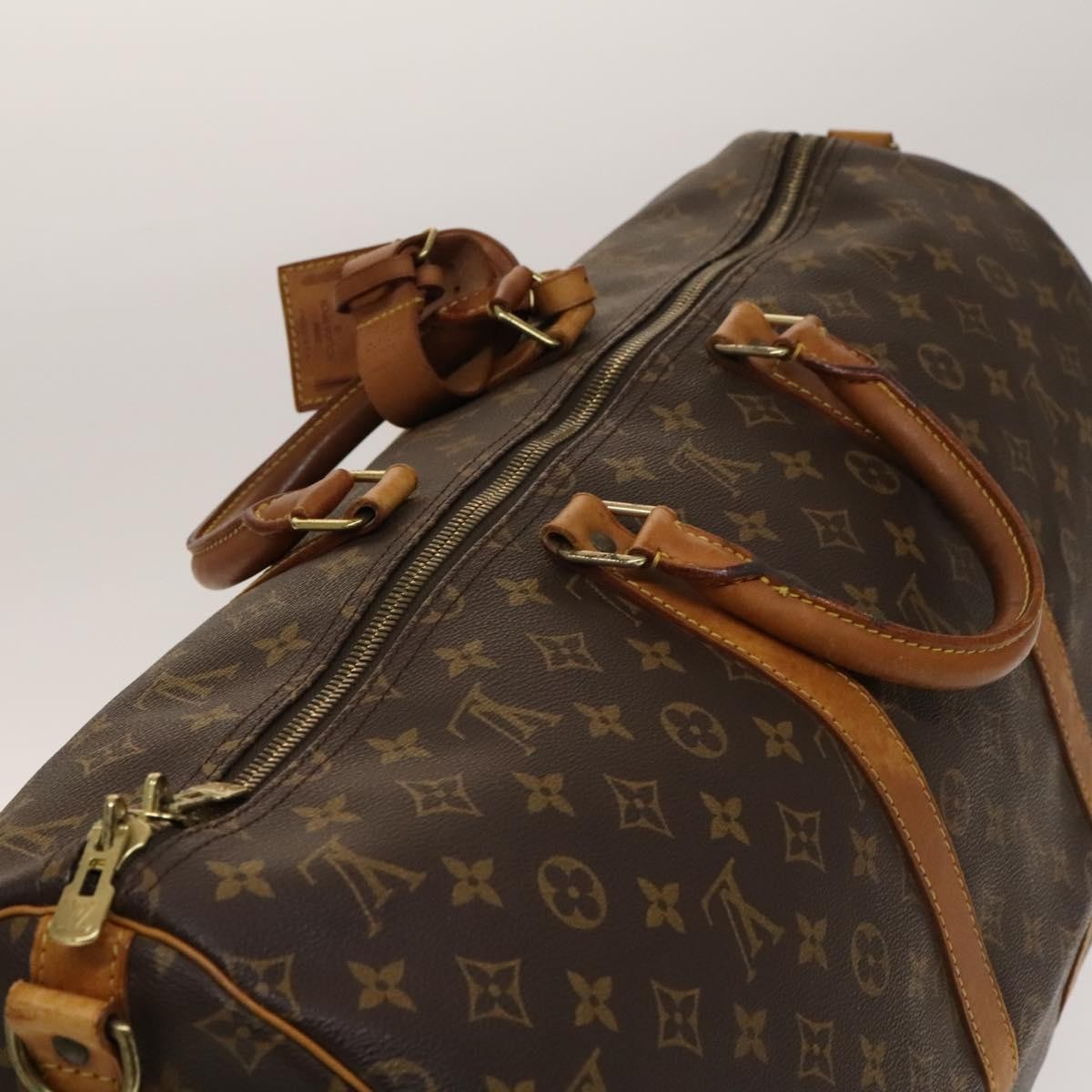 Louis Vuitton Keepall Bag Monogram Canvas, BROWN, CANVAS, Travel bag