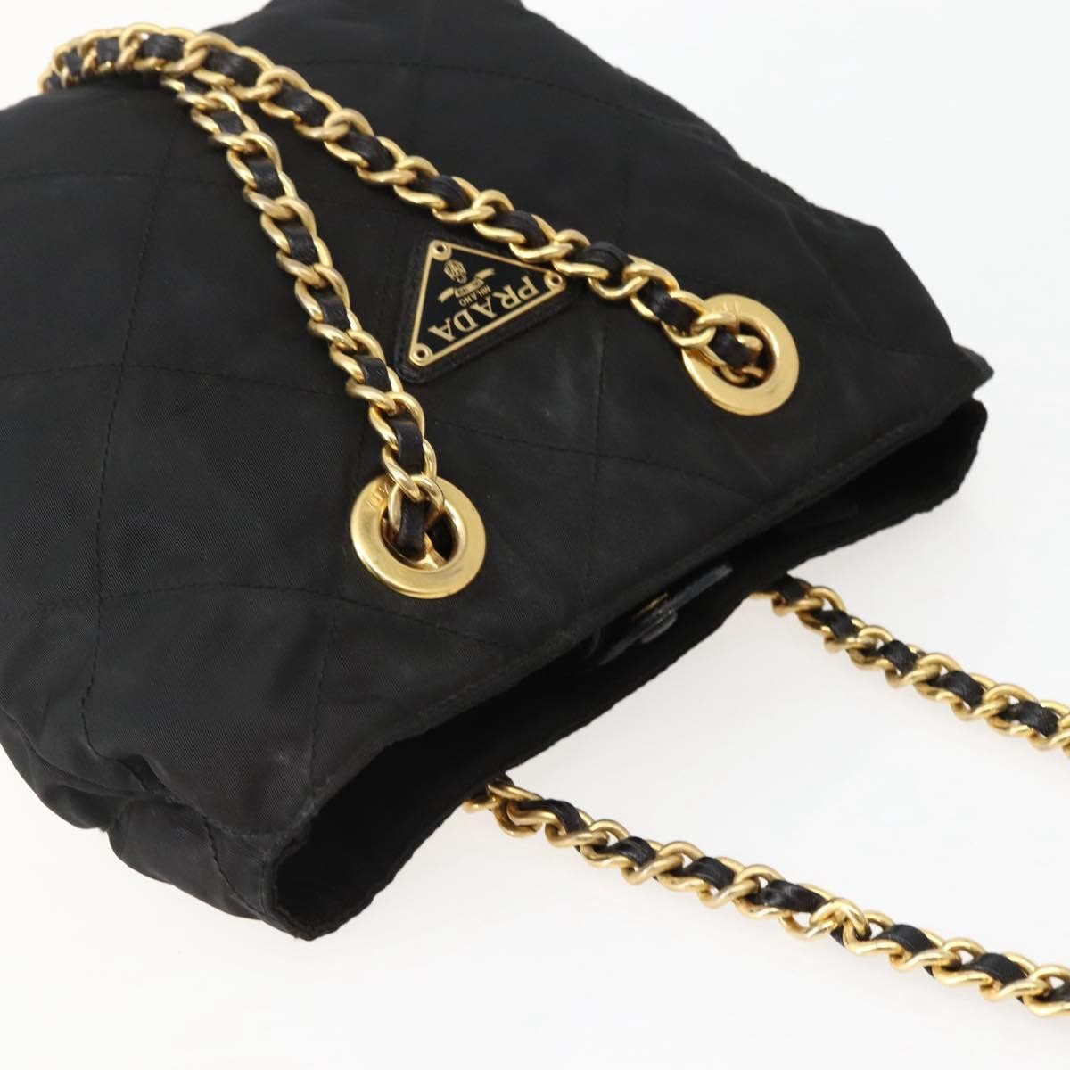Prada Re-Edition 1995 Chain Tote Quilted Re-Nylon, BLACK, NYLON, Shoulder bag