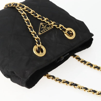 Prada Re-Edition 1995 Chain Tote Quilted Re-Nylon, BLACK, NYLON, Shoulder bag