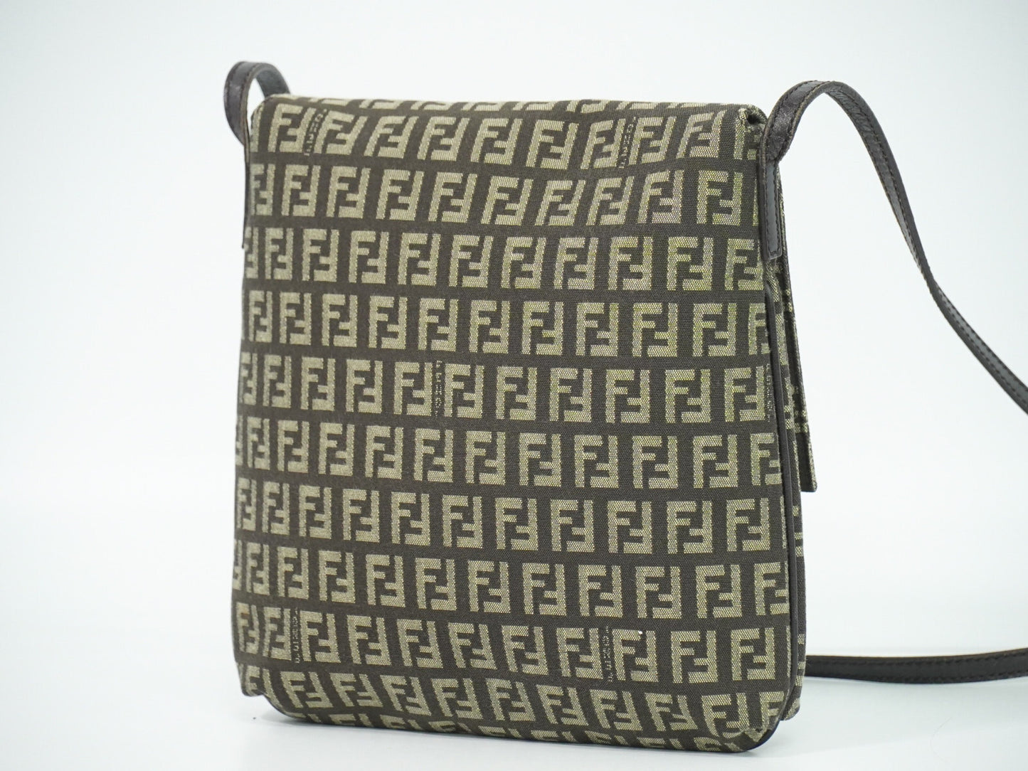 Fendi Mamma Baguette Shoulder Bag Canvas, BROWN, CANVAS, Shoulder bag
