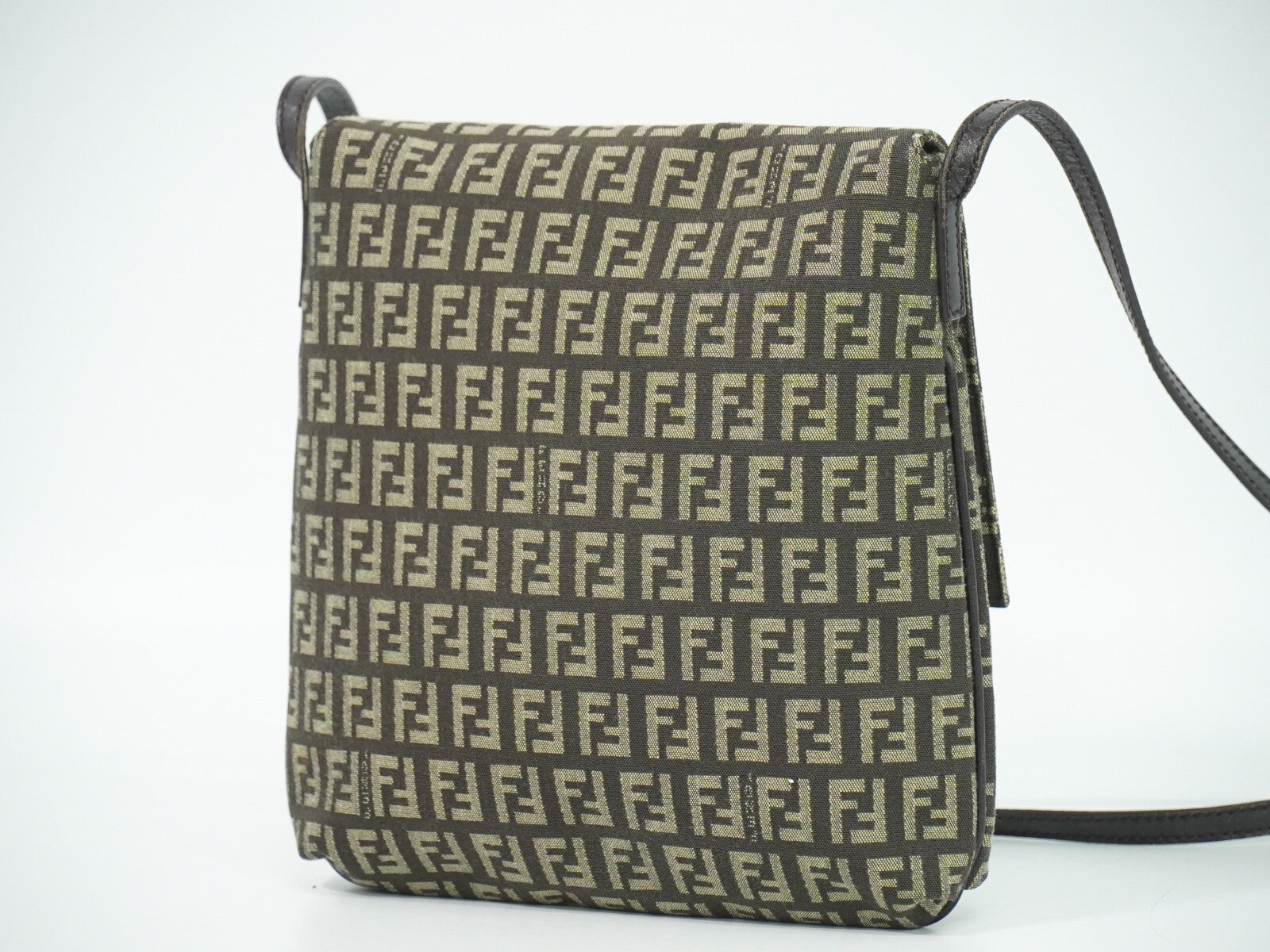 Fendi Mamma Baguette Shoulder Bag Canvas, BROWN, CANVAS, Shoulder bag