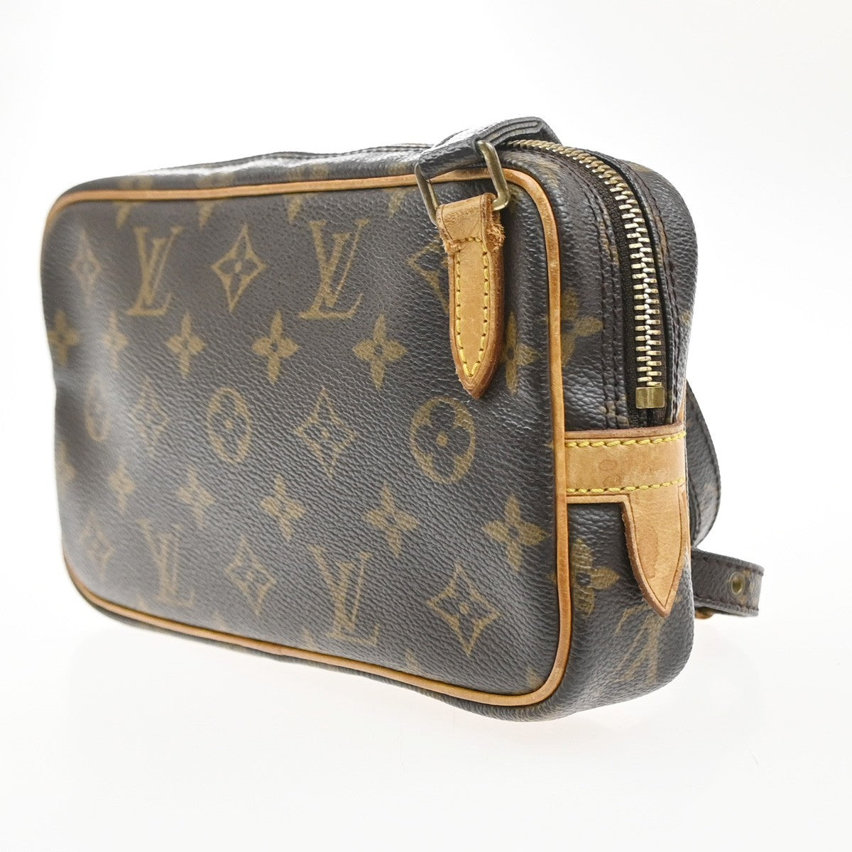 Louis Vuitton Pochette Marly Bandouliere Bag Monogram Canvas, Brown, Leather, Shoulder Bag