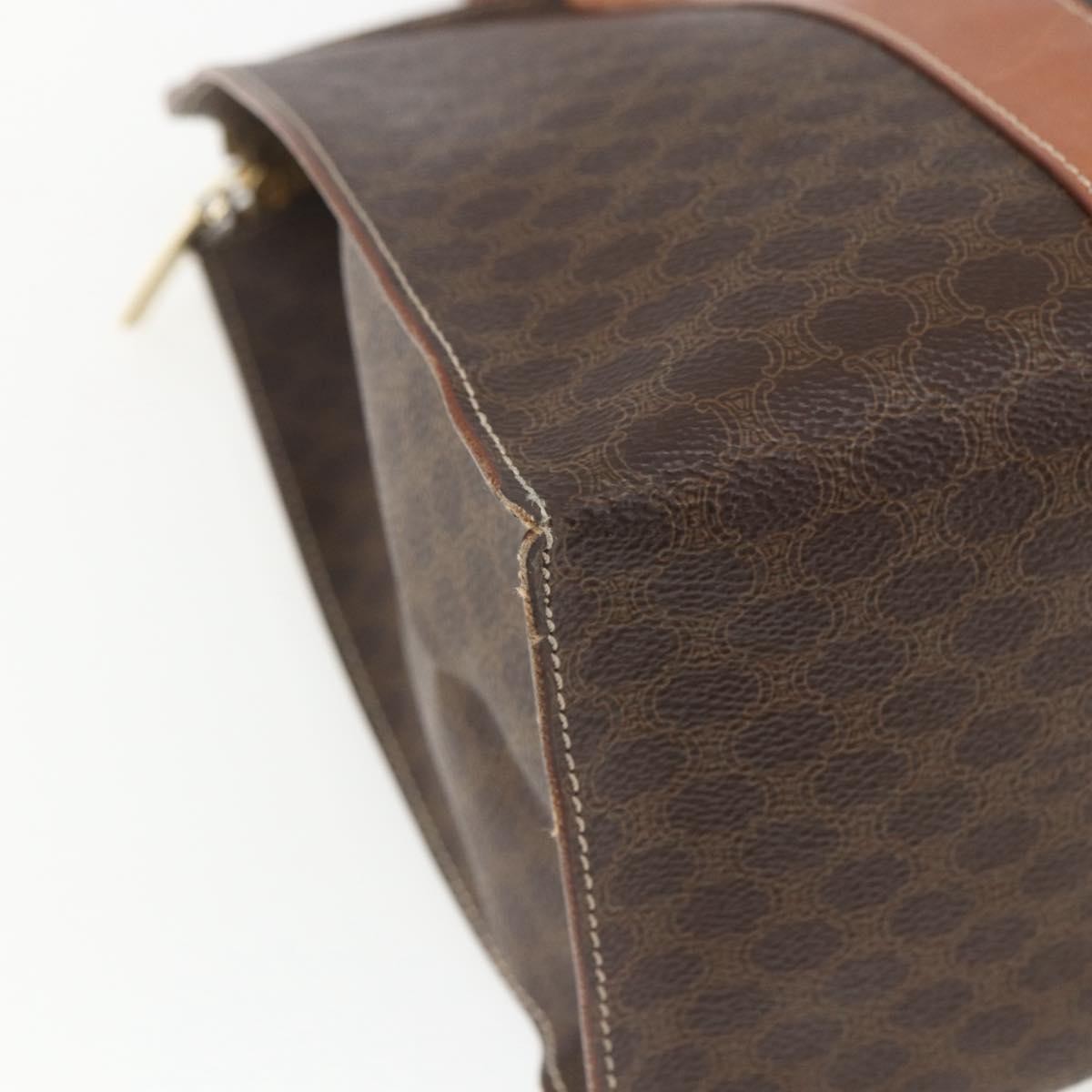 Celine Vintage Macadam Tote bag Canvas and Leather, BROWN, CANVAS, Tote bag