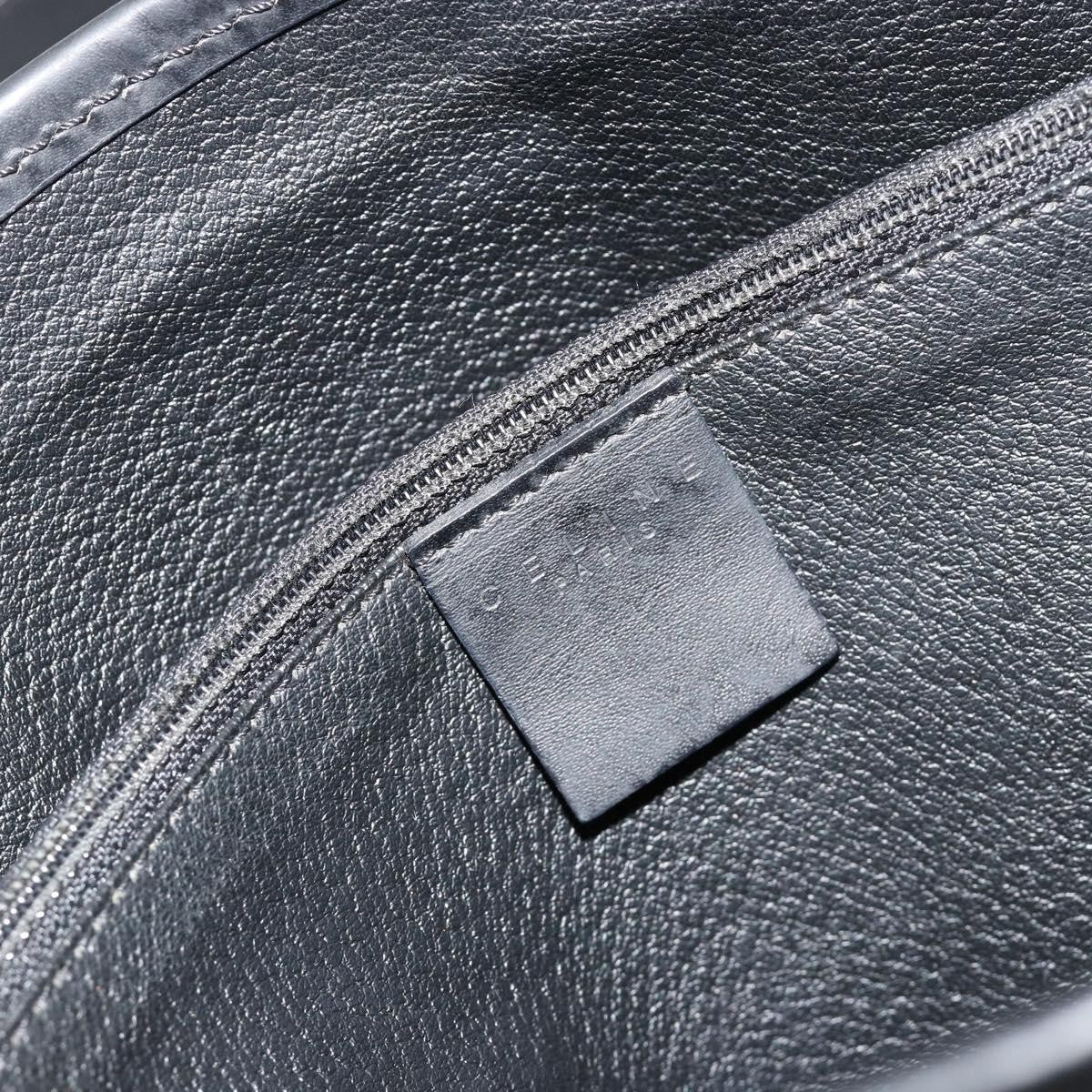 Celine Vintage Macadam Tote bag Canvas, Black, Canvas, Tote Bag