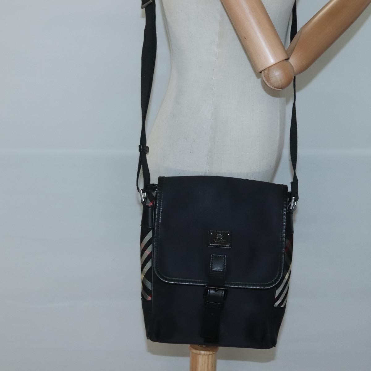 Burberry Vintage Crossbody Bag Nylon, BLACK, NYLON, Shoulder bag