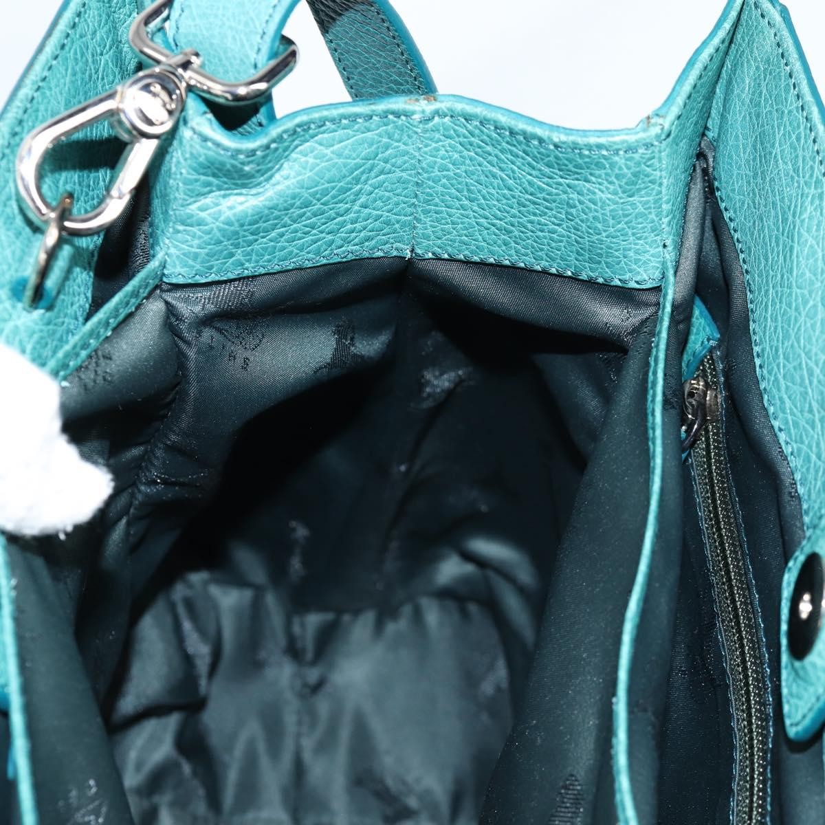 Celine Orlov Handbag Leather, TURQUOISE, LEATHER, Handbag