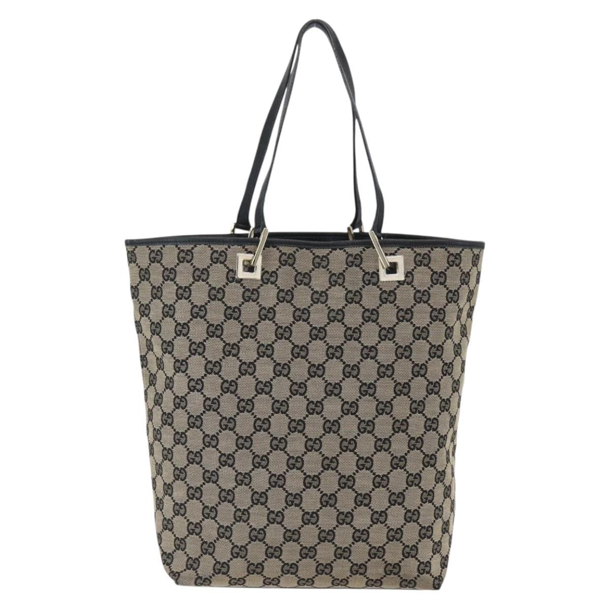 Gucci Vintage Bucket Shopping Tote GG Canvas, BEIGE, CANVAS, Tote bag
