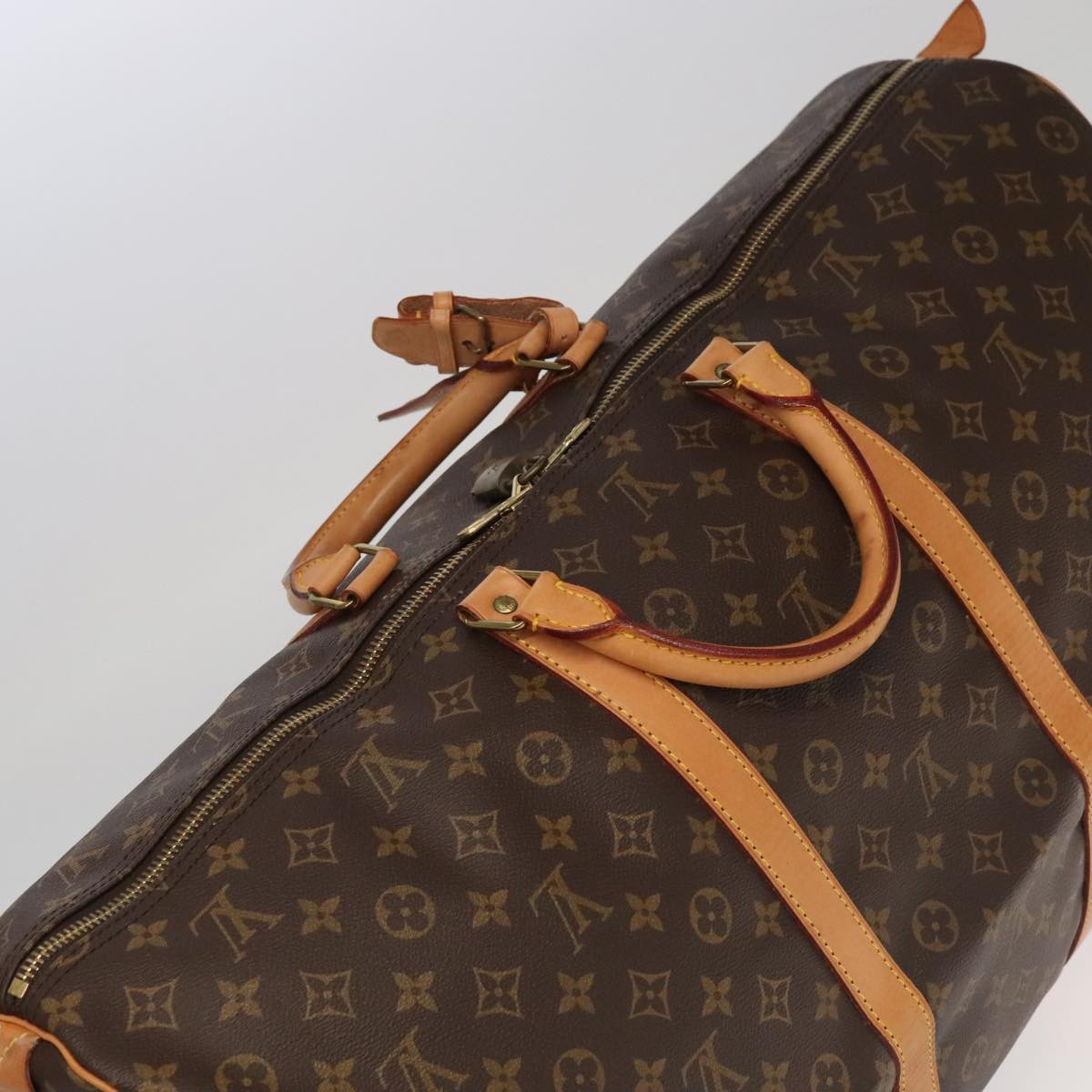Louis Vuitton Keepall Bag Monogram Canvas, BROWN, CANVAS, Travel bag