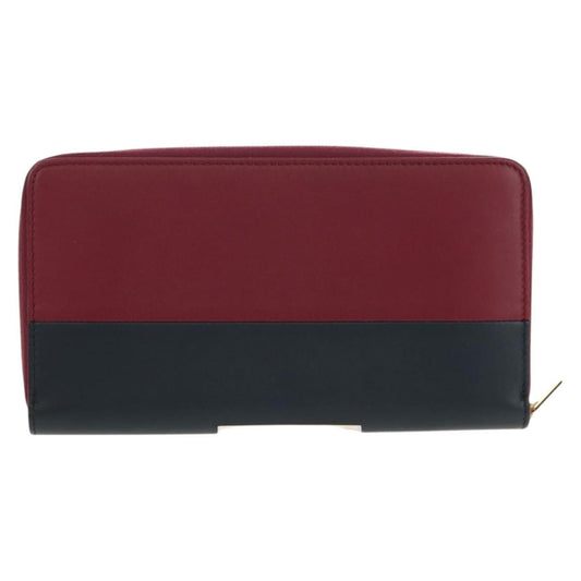 Celine Multifunction Flap Wallet Leather, BURGUNDY, LEATHER, Wallets