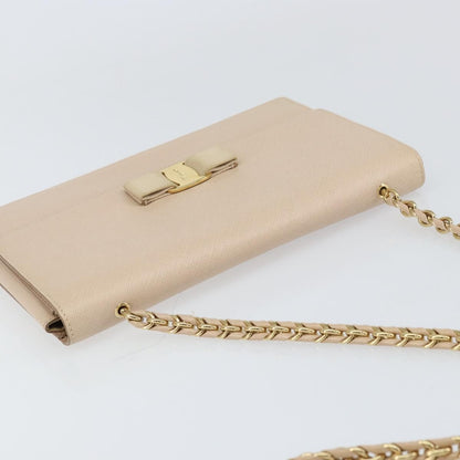Salvatore Ferragamo Vala Chain Shoulder bag Leather, PINK, LEATHER, Shoulder bag