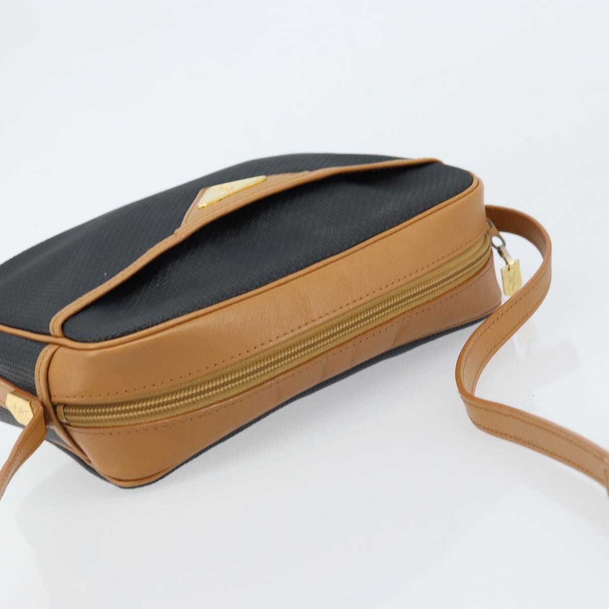 Saint Laurent Vintage Shoulder Bag Canvas, Navy, Canvas, Shoulder Bag