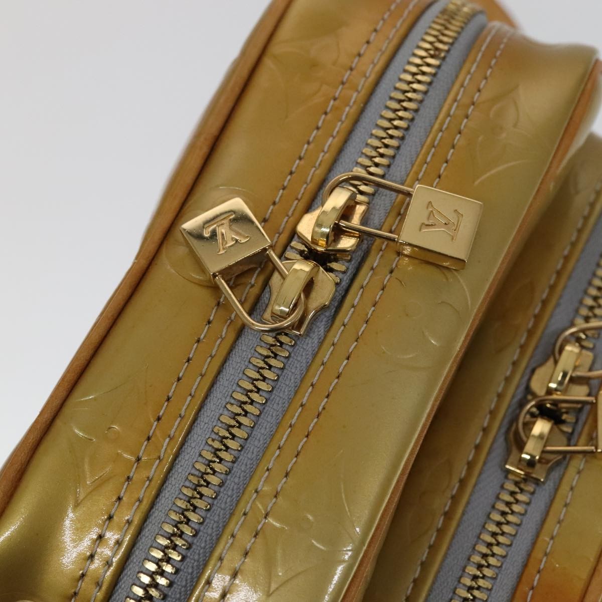 Louis Vuitton Wooster Handbag Monogram Vernis, YELLOW, PATENT_LEATHER, Handbag