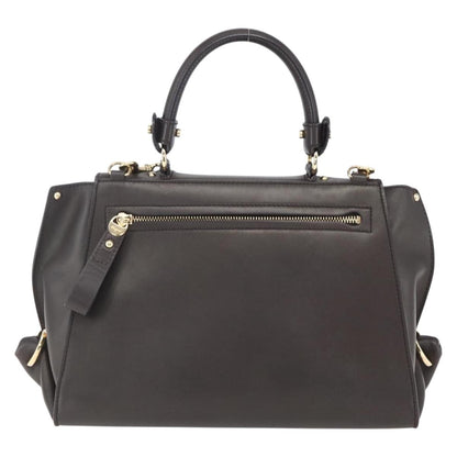 Salvatore Ferragamo Sofia Satchel Leather, BROWN, LEATHER, Handbag