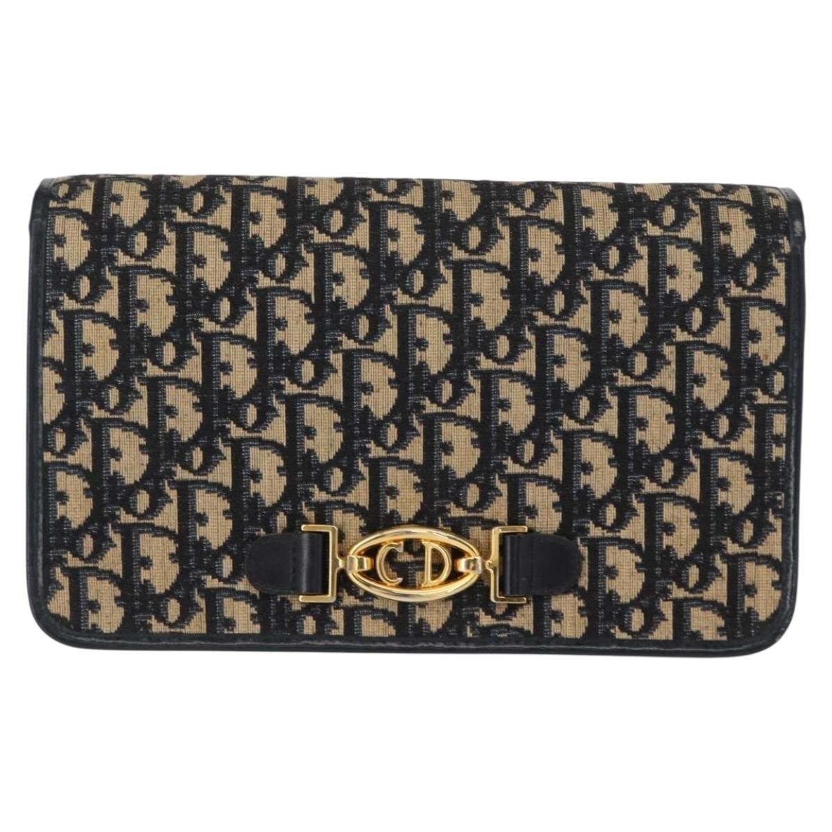 Christian Dior Vintage CD trotter Shoulder bag Canvas, BROWN, CANVAS, Shoulder bag