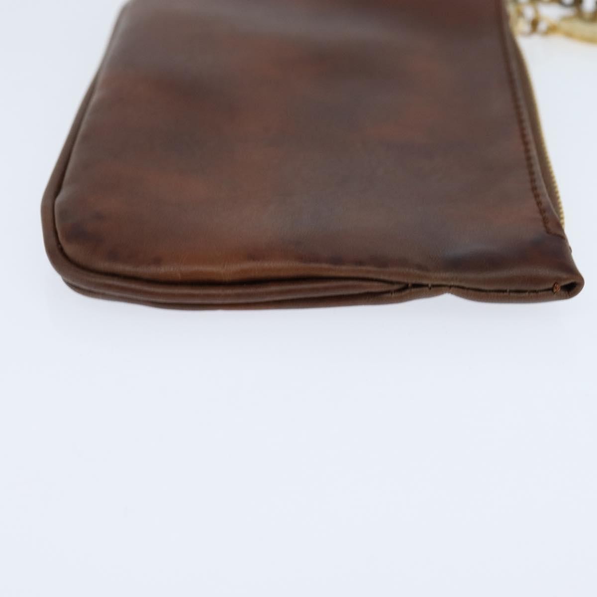 Stella McCartney Flap Shoulder Bag Polyester, BROWN, POLYESTER, Shoulder bag