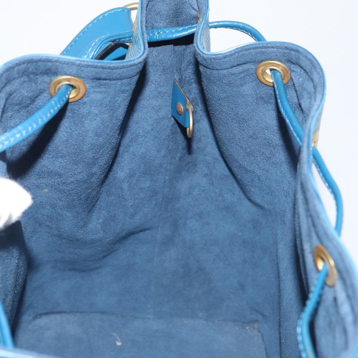 Louis Vuitton Petit Noe Handbag Epi Leather, BLUE, LEATHER, Shoulder bag