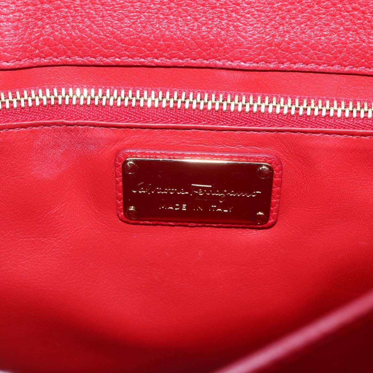 Salvatore Ferragamo Lotty Satchel Leather, RED, LEATHER, Handbag
