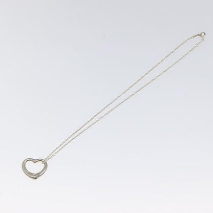 Tiffany & Co. Elsa Peretti Open Heart Pendant Necklace Sterling Silver, SILVER, SILVER, Necklace