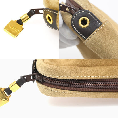 Loewe Vintage Shoulder Bag Suede, BROWN, SUEDE, Shoulder bag