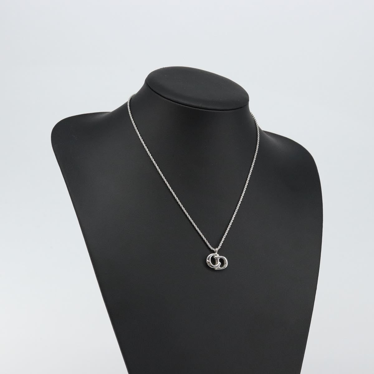 Christian Dior CD Logo necklace Metal, SILVER, METAL, Necklace