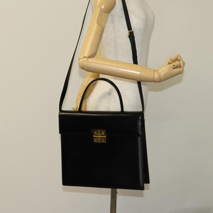Givenchy Vintage 4G handbag Leather, BLACK, LEATHER, Handbag