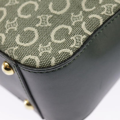 Celine C Macadam Handbag Canvas, Gray, Canvas, Handbag