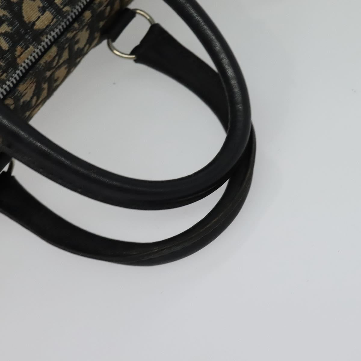 Christian Dior Vintage Trotter Boston Bag Diorissimo Canvas, NAVY, CANVAS, Handbag