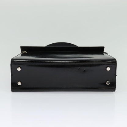Salvatore Ferragamo Gancini handbag Patent leather, BLACK, PATENT_LEATHER, Handbag
