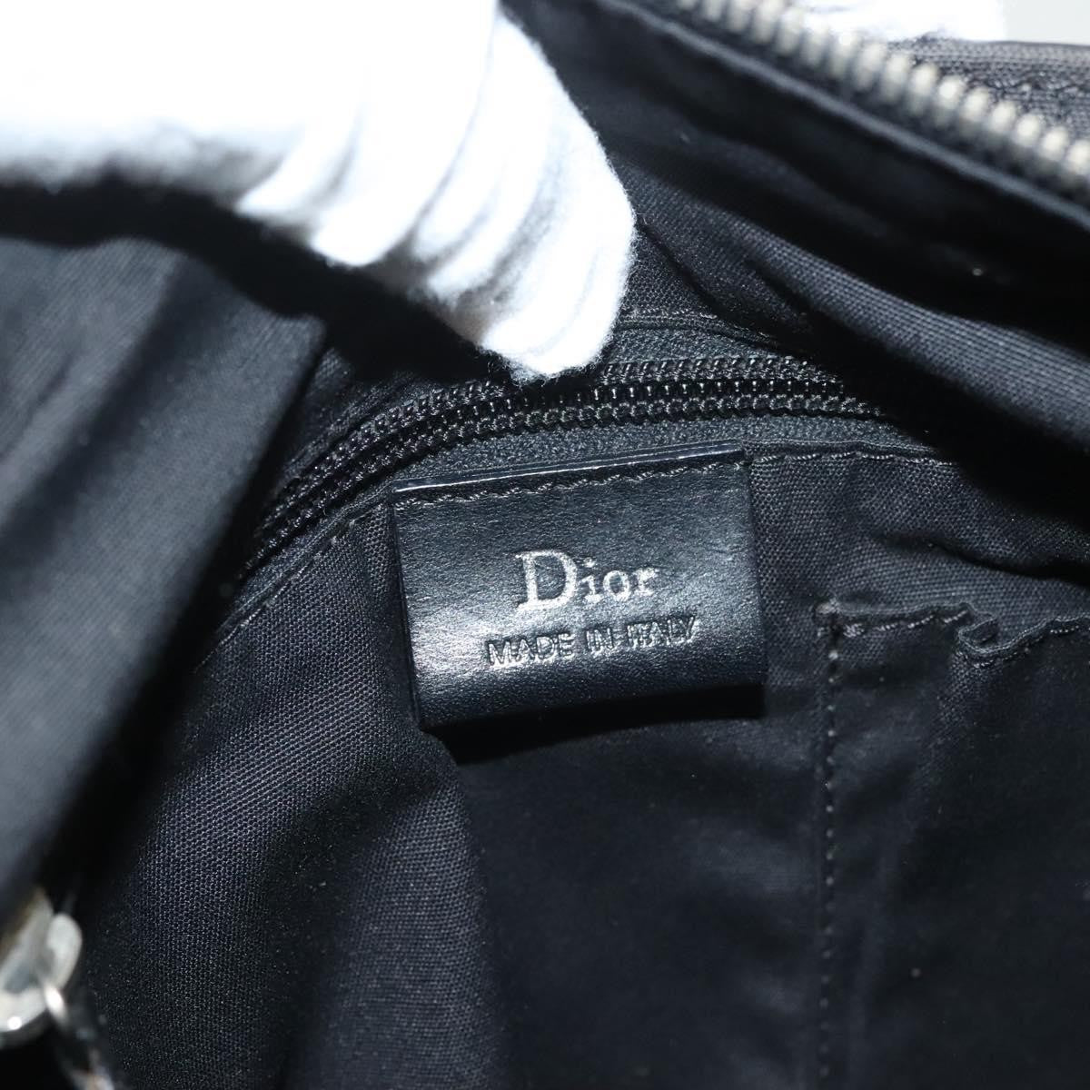 Christian Dior Vintage Zip Shoulder Bag Diorissimo Canvas, BLACK, CANVAS, Shoulder bag