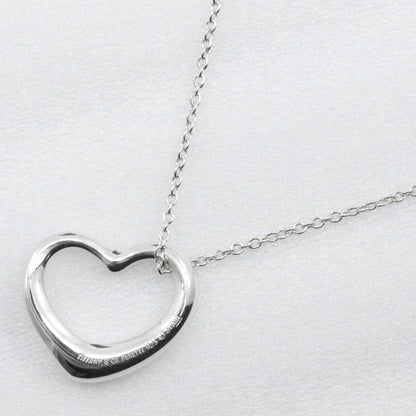 Tiffany & Co. Elsa Peretti Open Heart Pendant Necklace Sterling Silver, SILVER, SILVER, Necklace