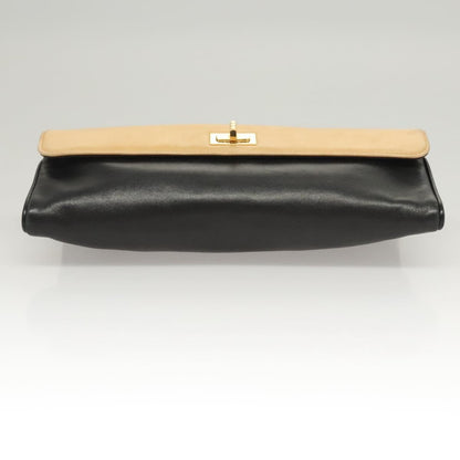 Chanel Chocolate Bar CC Handbag Quilted Lambskin, Beige, Leather, Handbag