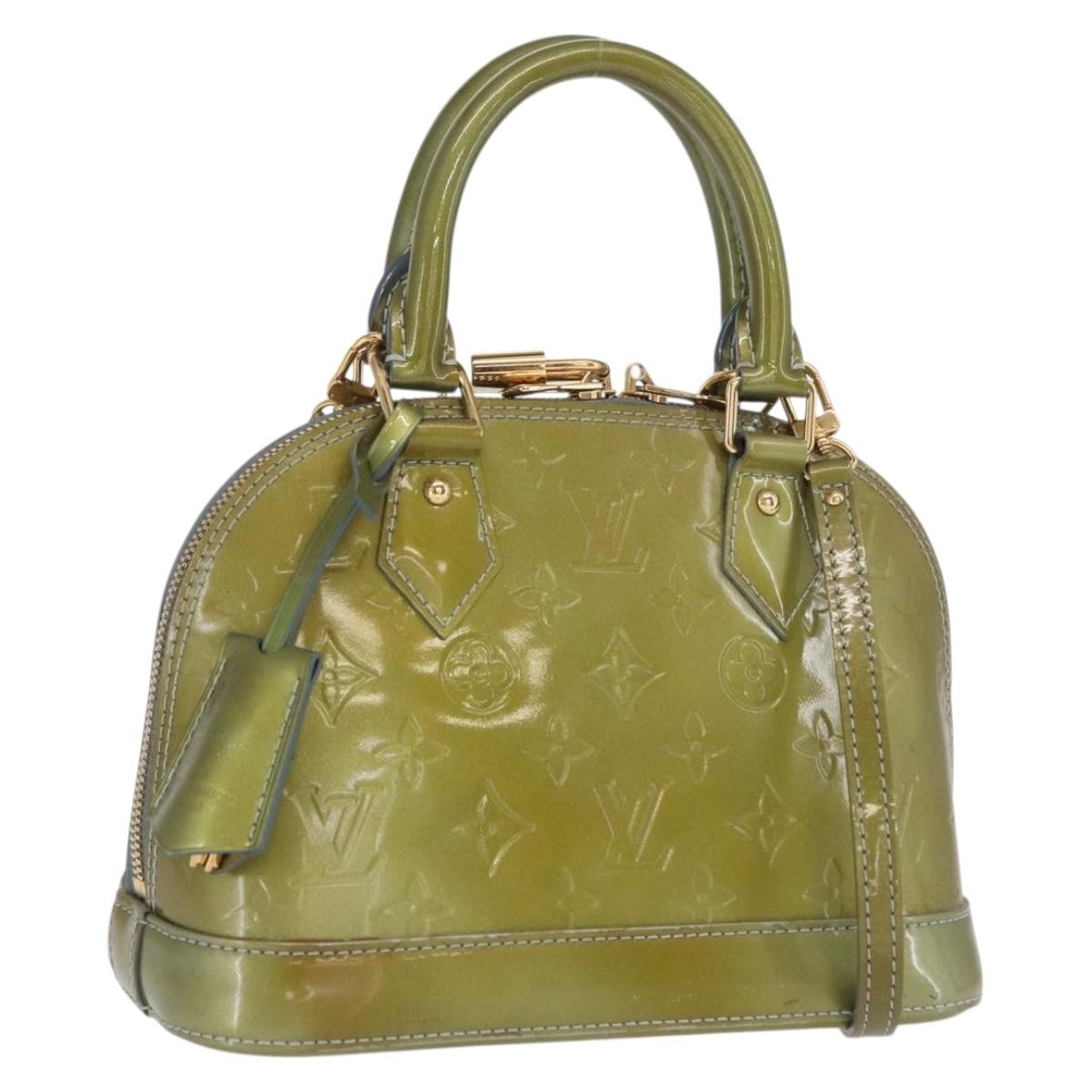 Louis Vuitton Alma Handbag Patent Leather, KHAKI, PATENT_LEATHER, Handbag