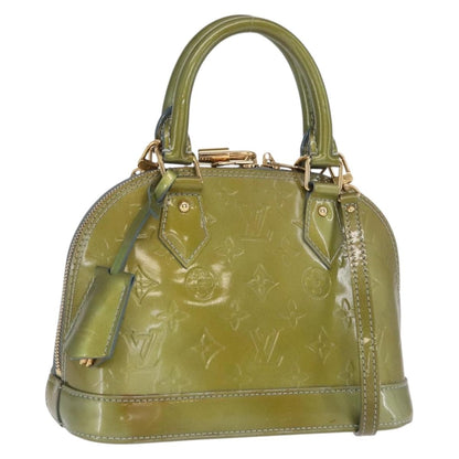 Louis Vuitton Alma Handbag Patent Leather, KHAKI, PATENT_LEATHER, Handbag