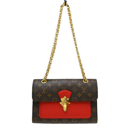 Louis Vuitton Victoire Handbag Monogram Canvas and Leather, Brown, Canvas, Shoulder Bag
