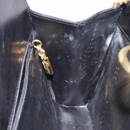 Salvatore Ferragamo Gancini Shoulder Bag Leather, BLACK, LEATHER, Shoulder bag