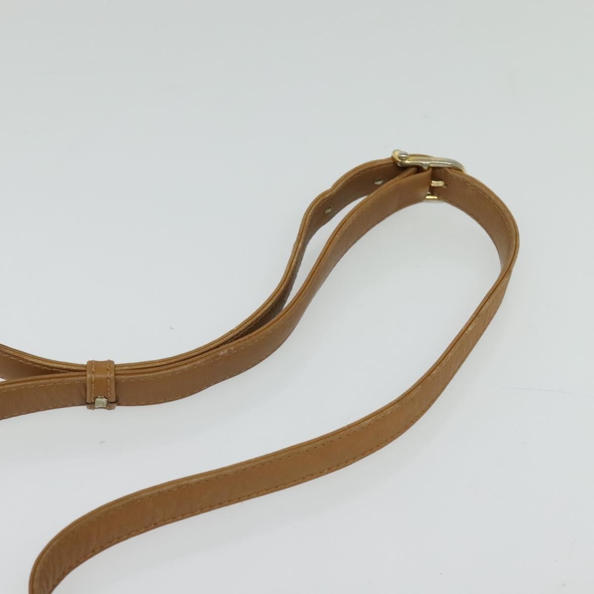 Celine Vintage Macadam Shoulder Bag Canvas and Leather, Beige, Canvas, Handbag